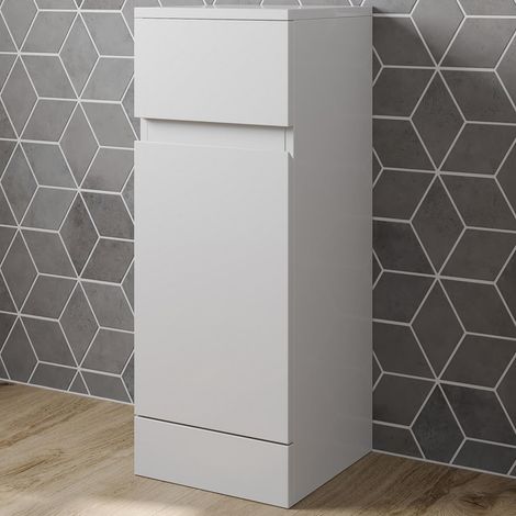 Artis White Gloss Cloakroom Freestanding Storage Unit - 300mm (1/5)