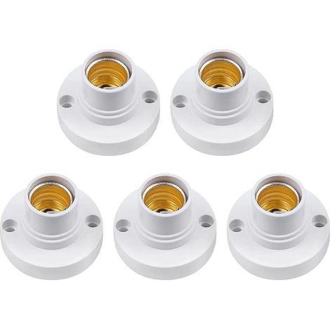 Lot de 5 douilles E14, douilles à vis Edison E14 pour ampoules de plafond, douille en plastique, cadeau d'anniversaire (1/5)