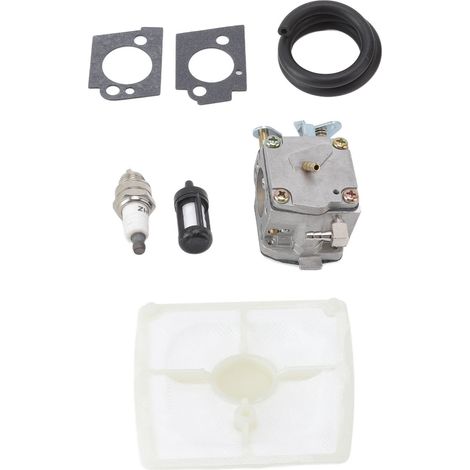 Vergaser-Reparatursatz, Zündkerze, Luftfilter und Kraftstofffilter – kompatibel mit Kettensägen, Zubehörset (Aluminium, Eisen, ABS, 240 g) – Ersatzluftfilter 1110 120 1601 (1/5)