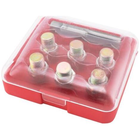 Sollbry 6pcs kit de réparation du Filetage du Carter d'huile M13 x 1,25 mm Outil de Bouchon de vidange
