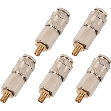 5 adaptateurs de gonfleur de pneu 3 en 1, connecteur rapide pour compresseur d'air, convertit votre pompe en outil pneumatique (1/5)