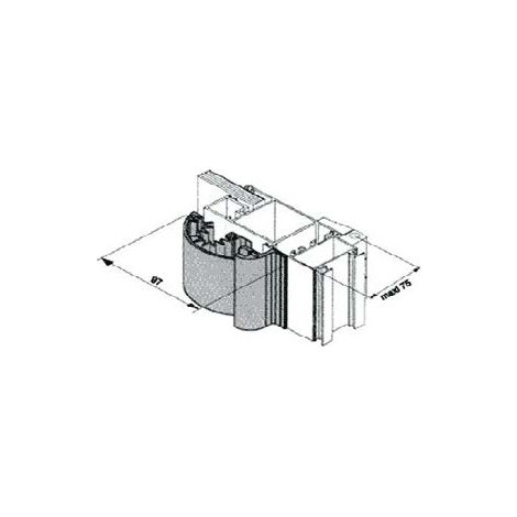 Joint anti-pince doigt ALU + Soufflet Lg: 2250 mm (1/2)