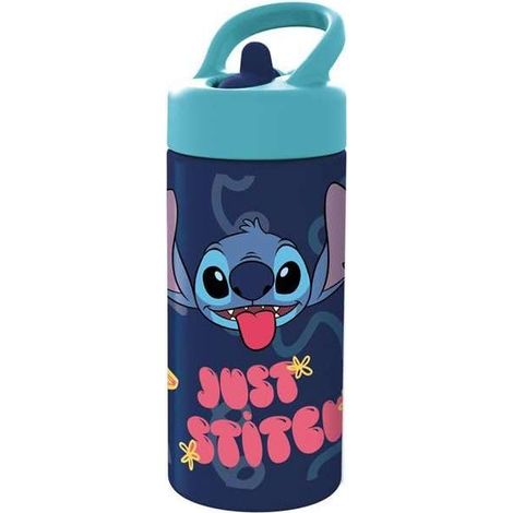 Botella Stitch Sweet Azul Lila PVC 410 ml Infantil (1/2)