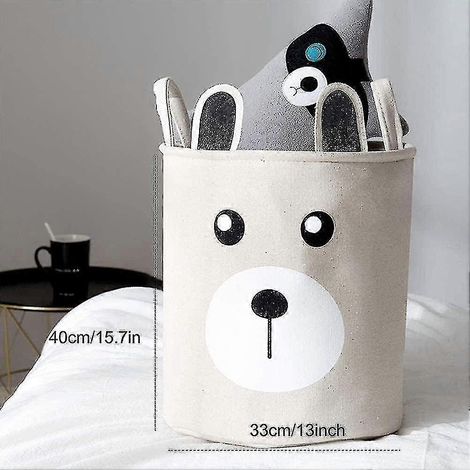 Panier à linge pliable en tissu pour enfants, bac de rangement mignon pour chambre d'enfant (1/5)