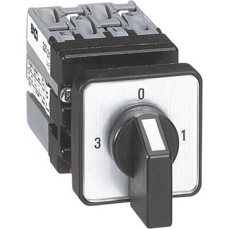 Mini-commutateur à cames 3 directions avec position arrêt - 2P - fixation centrale Ø22 sur porte - LEGRAND