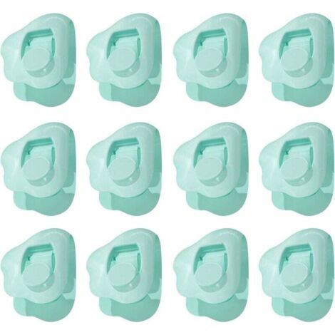 QORVA-Clips de Housse de Couette, 12 pièces en Forme de Nuage sans Aiguille Attaches de Couette Anti-Dérapant Housse de Couette Clips Couette Pinces Clip pour Garder la Couette en Place (Vert)-Fei Yu (1/4)