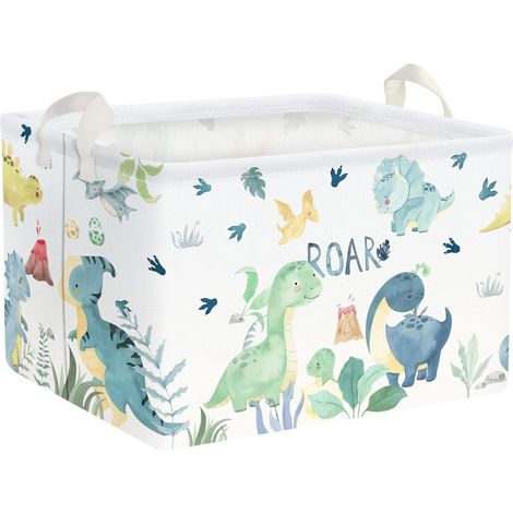 Panier de rangement enfant Dinosaure Vert 21L
