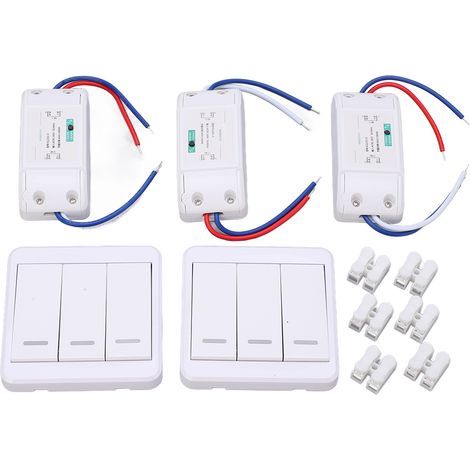 Kabelloser Lichtschalter, Funksteuerung, stabiles Signal, zuverlässiger und langlebiger Wandschalter für den Heimgebrauch, 90 bis 260 V (1/5)