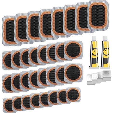 Kit de Réparation de Pneus de Vélo - Kits de Réparation de Crevaison de Chambre à Air de Vélo pour Moto, Vélo de Route, Vélo de