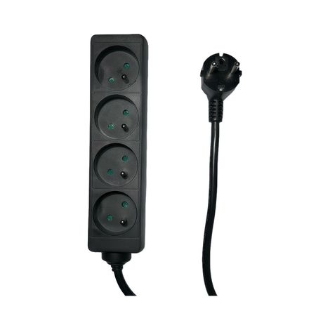 Divisor de red Microconnect MC-PS040150FRB 4x RJ45 1,5 m Negro (1/2)