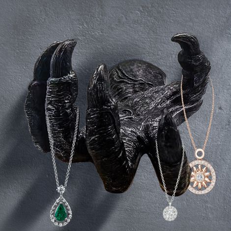 Wanddekoration mit Hexen-Skulptur, Retro-Hexen-Wanddeko, Hexenhand-Dekoration aus Kunstharz, Halloween-Hexenhand-Wandkunst, für Halloween-Partys, Bars, Büros und Zuhause (1/4)