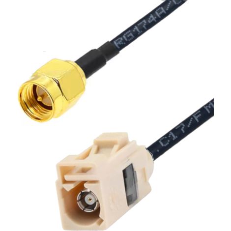 Cavo pigtail Fakra con connettore SMA / spina SMA RG174, 50 cm