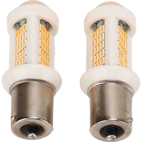 Lot de 2 ampoules LED jaunes pour feux de recul, clignotants, feux stop et feux arrière de voiture. (1/5)