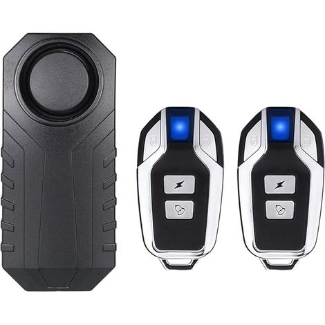 Alarme De Vélo De Moto Antivol, Capteur De Mouvement De Vibration D'alarme De Sécurité De Vélo étanche 113dB (2 Télécommandes Incluses) (1/5)