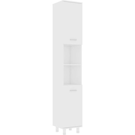 Mobile da Bagno Armadio da Bagno Bianco 30x30x179 cm in Legno Multistrato (1/5)