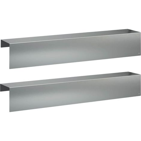 Garden Cover Profile 2 pcs 100 x 15 x 15 cm Galvanised Steel vidaXL