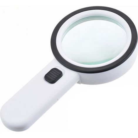 Loupe De Lecture - Grossissement 30 X - Double Lentille En Verre - 12 LED - Pour Pièces Timbres Cartes - 1 Unité (1/5)