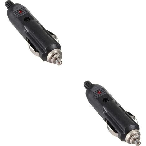 Prise Allume-Cigarettes - 12 V - 24 V - Cuivre Pur - 20 A - 180 W - Pour Voiture et Camion - Lot de 2 (1/5)
