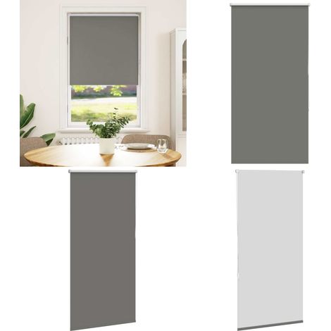 vidaXL Verdunkelungsrollo Grau 80x130 cm Stoffbreite 75,7 cm Polyester (1/5)