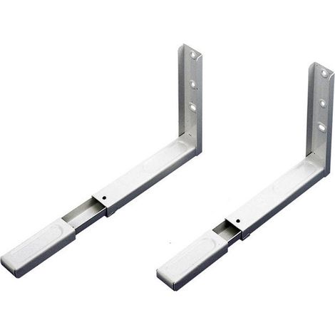 Supporto per microonde in bambù bianco da 30 a 45 cm B40M