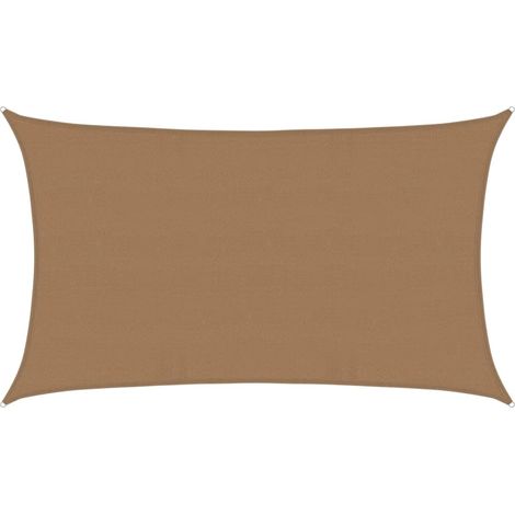 Voile d'ombrage, Voile de Parasol, Toile Ombrage 160 g,m² Taupe 5x8 m PEHD CON903872 DESIGN IN (1/5)