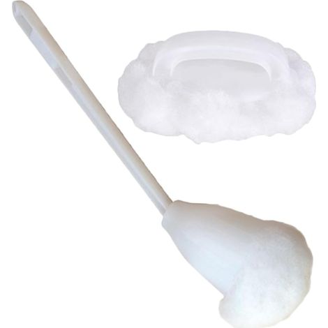 Brosse de toilette, blanc, nylon, pour WC et salle de bain (1/5)