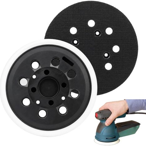 Plateau De Ponçage - 2 Pièces - 125 Mm - 8 Trous - Fixation Auto-adhésive - Pour Ponceuse Excentrique Bosch (1/5)