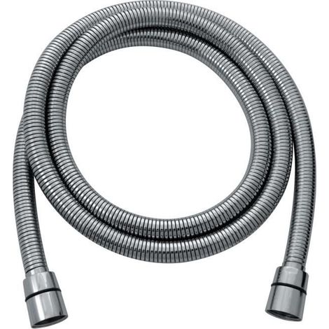 ROUSSEAU Flexible de douche 1,5-1,85m double agrafage en inox chrome (1/2)