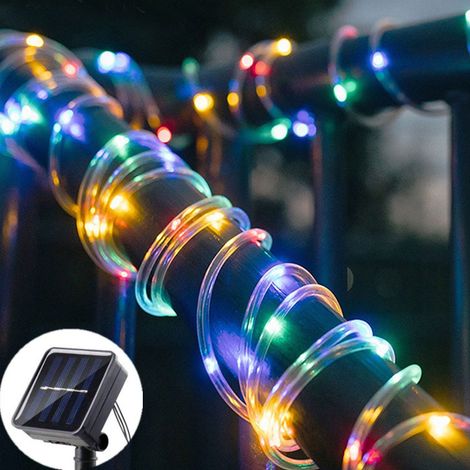 Guirlande lumineuse solaire (20 m, 200 LED colorées)