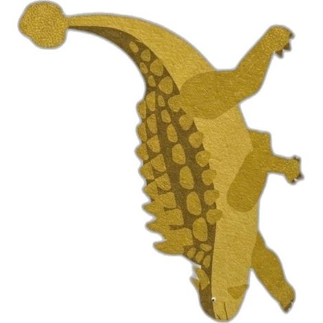 Grußkarte Ankylosaurus Dinosaurier in Gold