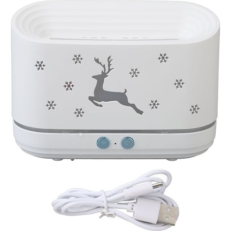 Diffuseur d'air parfumé à motif flammes - Grand réservoir - Humidificateur silencieux automatique - Décoration intérieure - 5V2A (1/5)