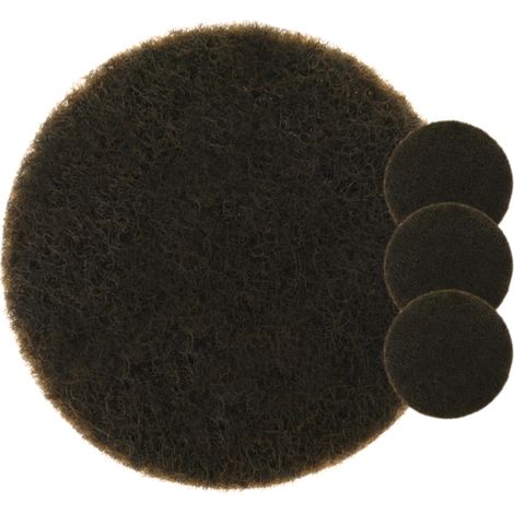 PrimeMatik - Feutre adhésif pour meubles Rond 34mm Brown 4 unités (1/4)