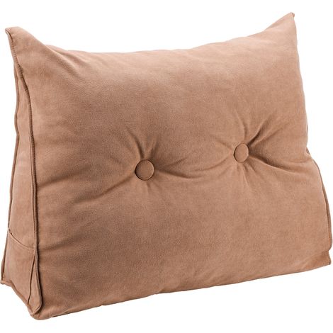 Coussin triangulaire pour lit, grand dossier inclinable, soutien lombaire en tatami moelleux, housse douce (1/5)