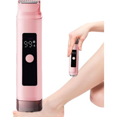 Rasoir Corporel pour Femmes, Épilateur pour Aisselles, Appareil d'Épilation 2 Têtes Portable Usage Sec & Humide Zones Sensibles Jambes Visage Zones Intimes (1/5)
