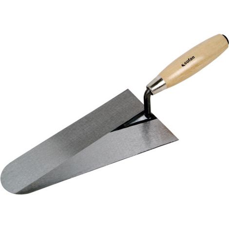 Paleta forjada modelo Portugal con mango de madera y varias medidas de longitud                                                     L-250 mm