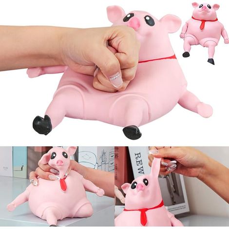 Balle anti-stress cochon, jouet à presser cochon, cochon relaxant et créatif (1/5)