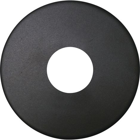 MARCHESI Drückerrosette flach rund, Edelstahl schwarz matt