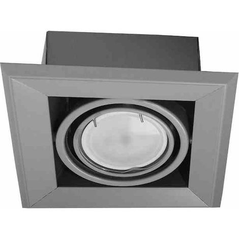 LAMPADA DA INCASSO BLOCCO GRIGIO 1x7W GU10 LED