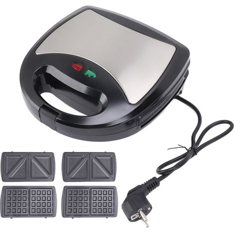 Appareil à sandwichs 3 en 1 750W, antiadhésif, machine multifonction petit-déjeuner, prise UE 220V, pour maison (1/5)