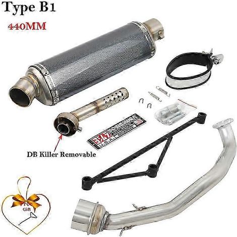 Système d'échappement complet pour moto, silencieux modifié, tube de liaison avant, DB Killer, pour Yamaha GY6-125, GY6, 125cc, 150cc (Type B1) (1/5)