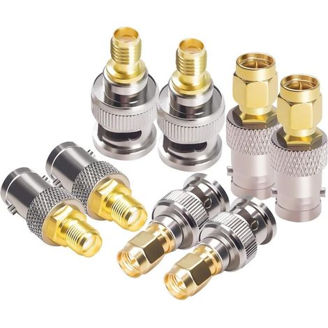 Kit de connecteurs SMA vers BNC, convertisseur adaptateur Coaxial male femelle 8 pièces (1/3)