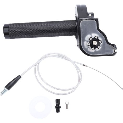 Manopola acceleratore per moto Quick Twister in lega di alluminio CNC da 7/8 di pollice (22 mm) con cavo di ricambio per KLX CR CRF EXC XR CRF50 CRF230 50 110 125 230 250, colore nero. (1/4)