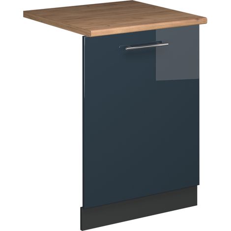 Pannello frontale della lavastoviglie Fame-Line, Blu scuro lucido, 60 cm , PL Rovere, Vicco