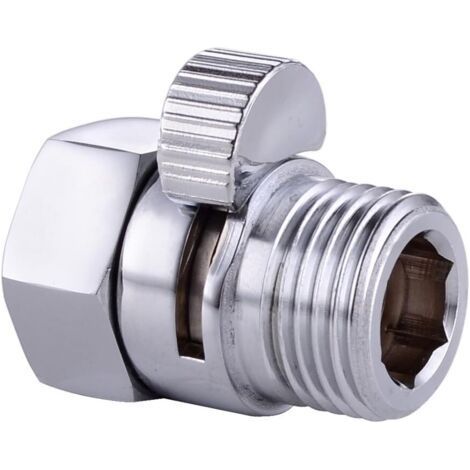 Diverter Valves Shower Head Shut-Off Valve in Brass with Polished Metal Handle, K1140B-CH (1/5)