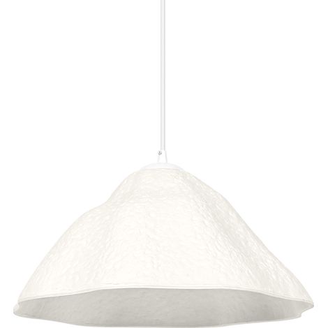 OSRAM Suspension Decor Lotus Leaf blanche en métal et papier mâché, E27, 396 mm de diamètre, abat-jour en matériau recyclé, durable grâce à sa source lumineuse remplaçable, montage facile (1/5)