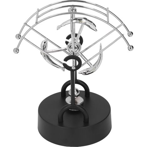 Delfin-Perpetuum Mobile – elektrisch-magnetisches Metall-Schaukelspielzeug für Zuhause oder Schreibtischdekoration (1/5)