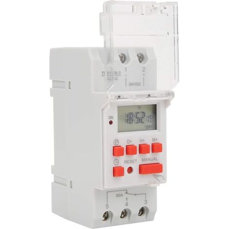 DC 24V 30A Hebdomadaire 12/24hrs Minuterie Interrupteur LCD On Off Contrôle Programmable Relais De Temps, Minuteur (1/5)