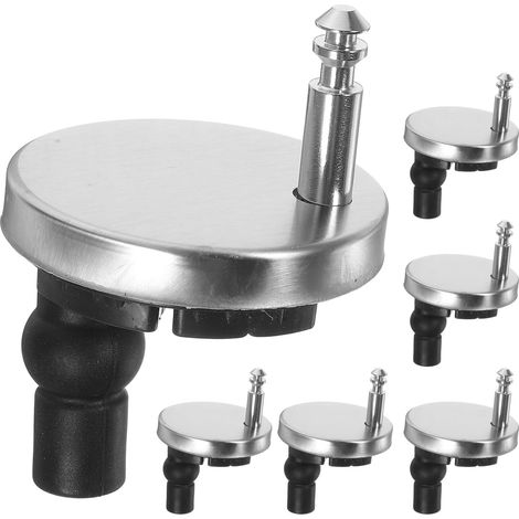 6 Pièces matériel de toilette Remplacement, Silver (1/5)