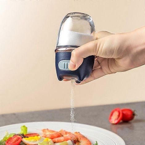 Pot à épices bleu, accessoire de rangement pour la cuisine, bouteille à épices, boîte à épices (1/5)