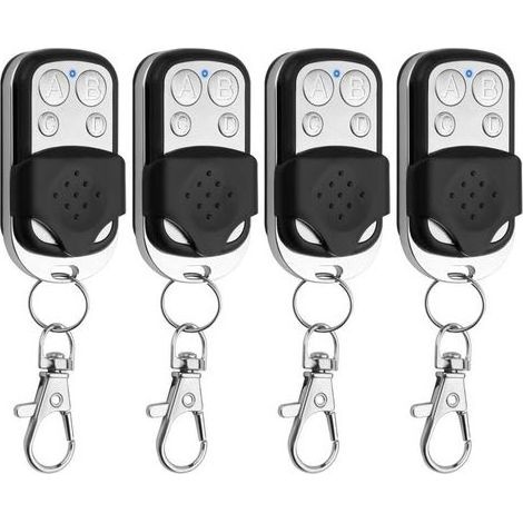 3 Pcs Telecommande Universelle Portail, 433,92 MHz Télécommande Garage sans Fil à 4 Boutons avec Couvercle Coulissant Porte Clés pour Porte Garage Électrique (1/5)